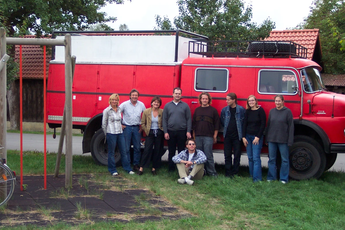 Team beim mobilen Medienzentrum