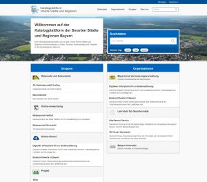 Historischer Screenshot des SDDI-Datenkatalogs
